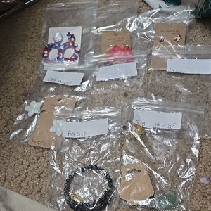 Assorted Jewelry Set with Earrings and Bracelet All Hand Crafted Bundle Get All